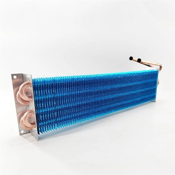 Copper Finned Tube Coil Water Steam Cooled Condenser